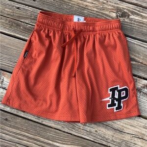 Inaka Power Men's Orange Mesh Athletic Shorts